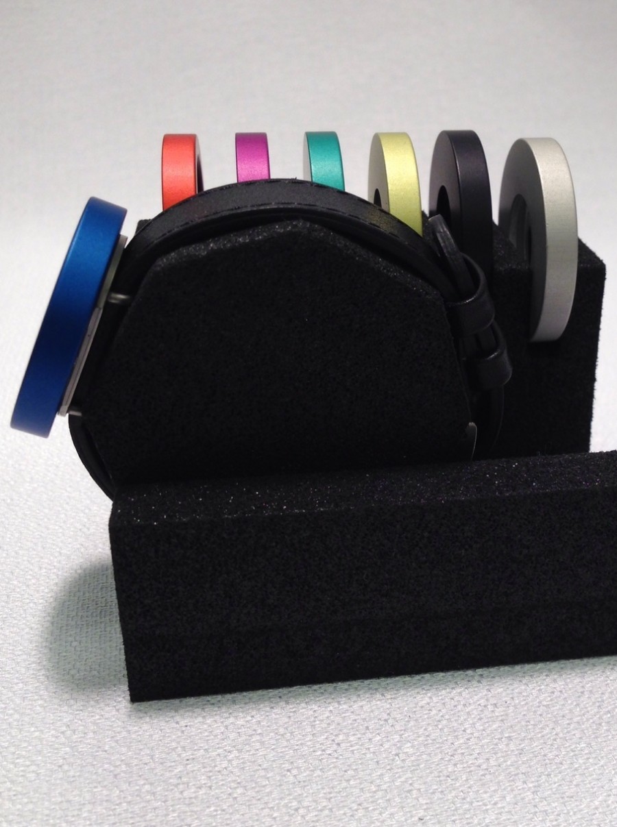 Vignelli | Pierre Junod Halo 34mm mv dot zwart leren band